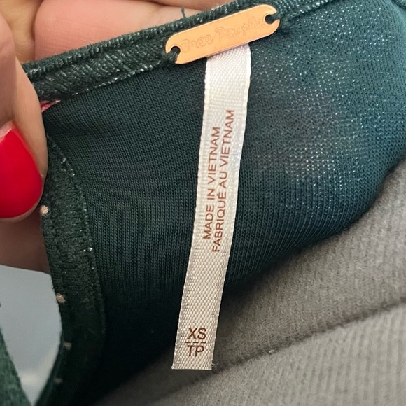 Free People Celia Mini Dress Emerald Jewel Combo Size XS - Picture 8 of 8